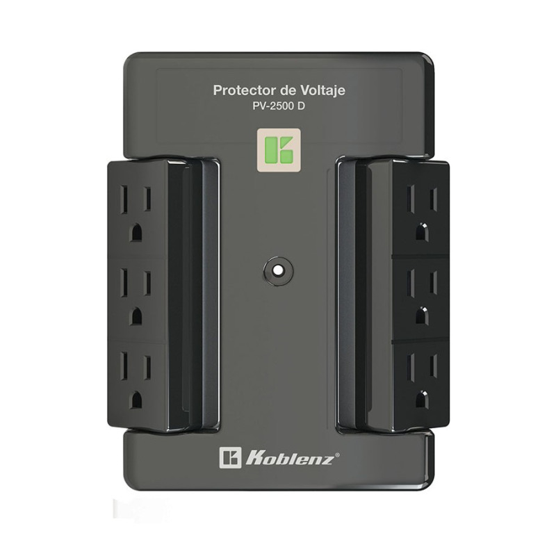 SUPRESOR DE PICOS KOBLENZ PV-2500-D 2500 VA / 2000 W, DESCONEXIN AUTOMATICA, DISEÑO TV DE PARED. 5 AÑOS DE GARANTIA. POLIZA DE SEGURO POR 25,000 USD EN EQUIPO CONECTADO. SKU 00-5347-00-0 image 2